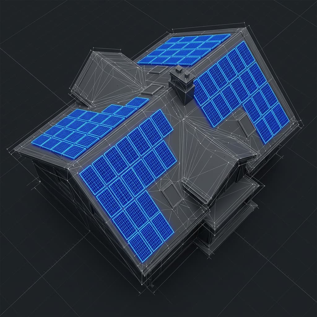 3D Solar Roof Rendering